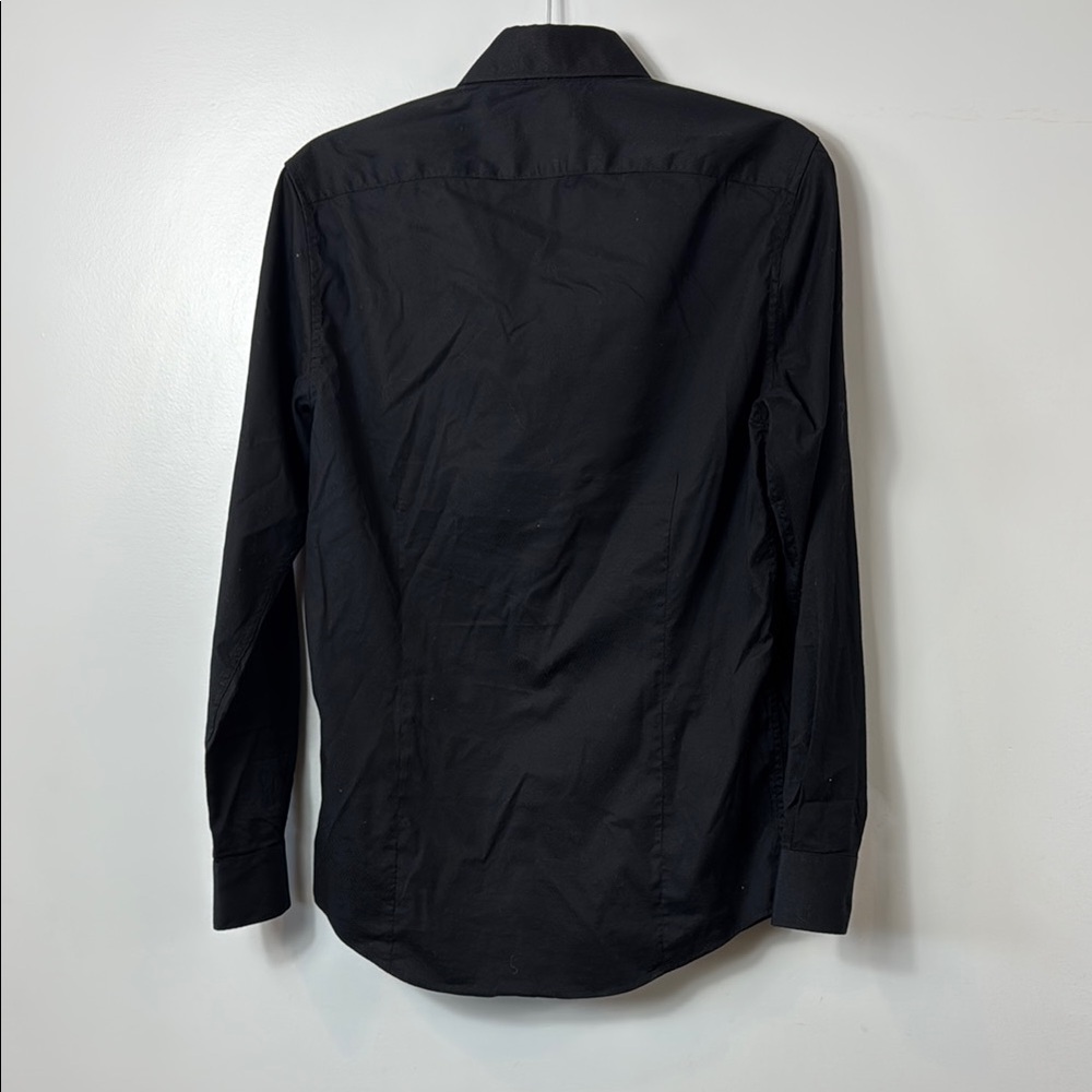 Cavalli Class Men's Classic Black Dress Shirt - Picture 3 of 5